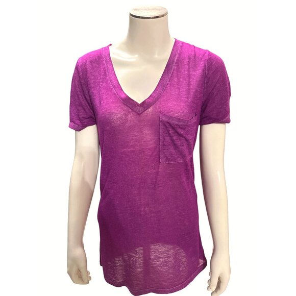 Arizona Jean Company Tops - Arizona Jean Company Sheer Lightweight V Neck T Shirt Purple  Size M